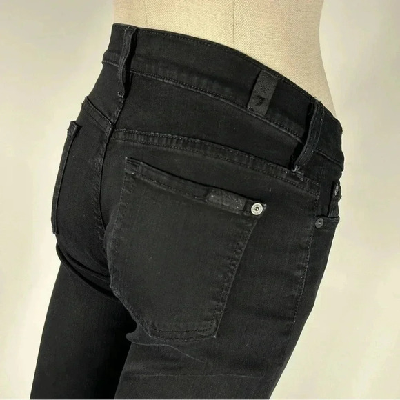 ❤️ 7 for all mankind the skinny crop and roll jeans  25x23 - Picture 4 of 12